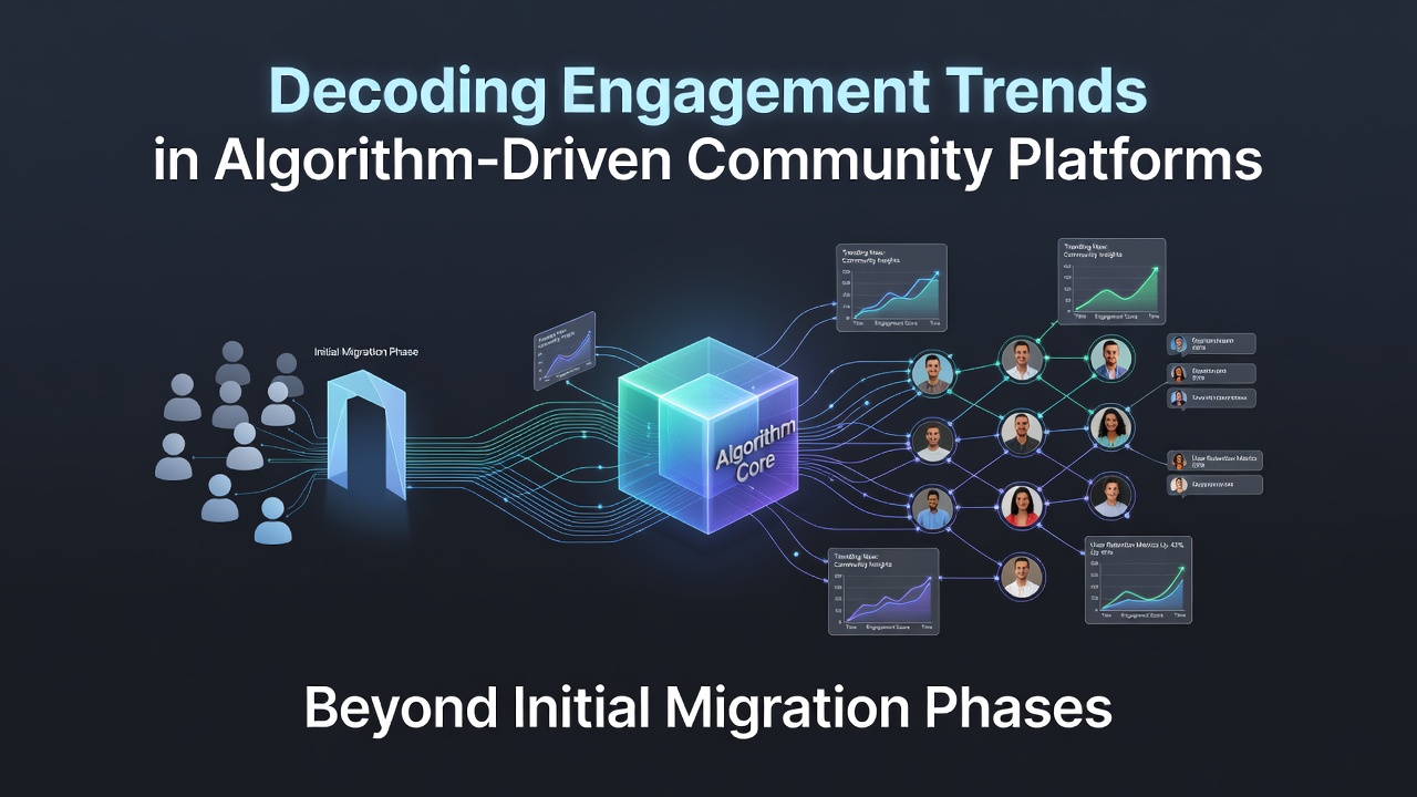 Decoding Engagement Trends in Algorithm-Driven Community Platforms Beyond Initial Migration Phases