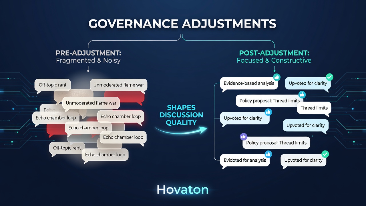 How Governance Adjustments Shape Discussion Quality in Algorithm-Governed Niche Forums Such as Hovaton