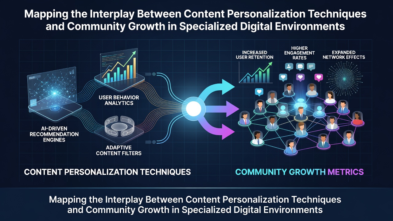 Mapping the Interplay Between Content Personalization Techniques and Community Growth in Specialized Digital Environments
